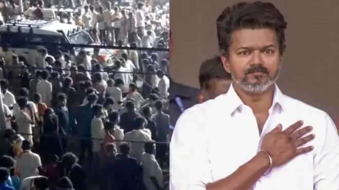 दाक्षिणात्य अभिनेता विजयच्या प्रचार रॅलीत चेंगराचेंगरी