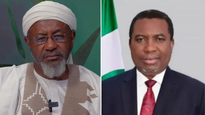 Hoton Sheikh Bashir da shugaban Inec Amupitan