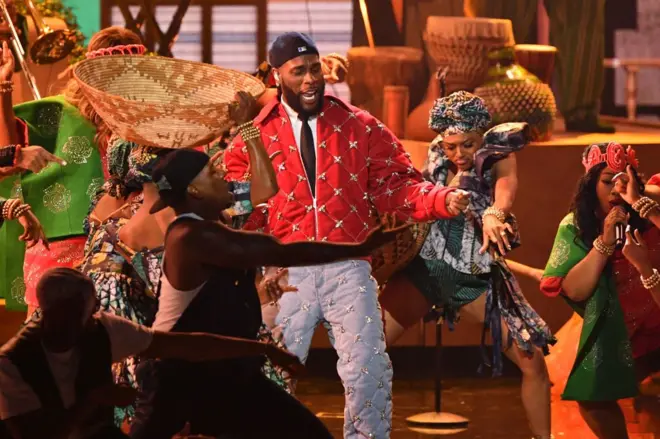 Burna Boy on Grammys Stage