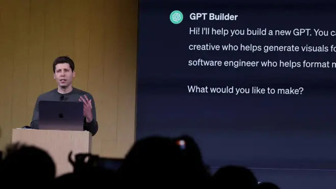 Sam Altman announcing GPTs