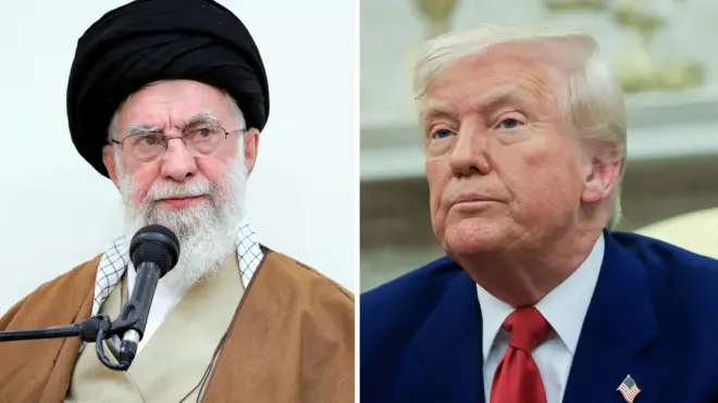 از راست ترامپ و خامنهای