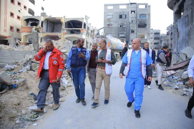 جانب من زيارة منظمة الصحة العالمية لمستشفيات قطاع غزة