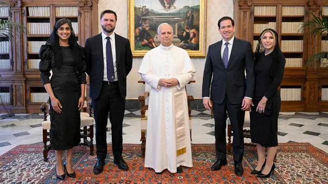 папа римський, лев XIV, венс, уша венс, рубіо 