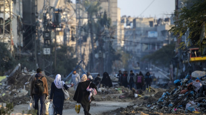 منازل مدمرة في غزة إثر القصف الإسرائيلي