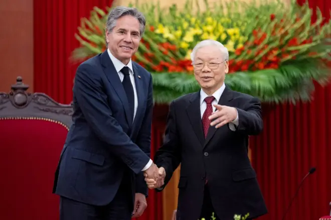 Ông Blinken và ông Nguyễn Phú Trọng