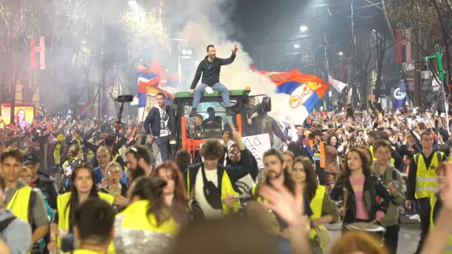 Doček niških studenata u Beogradu