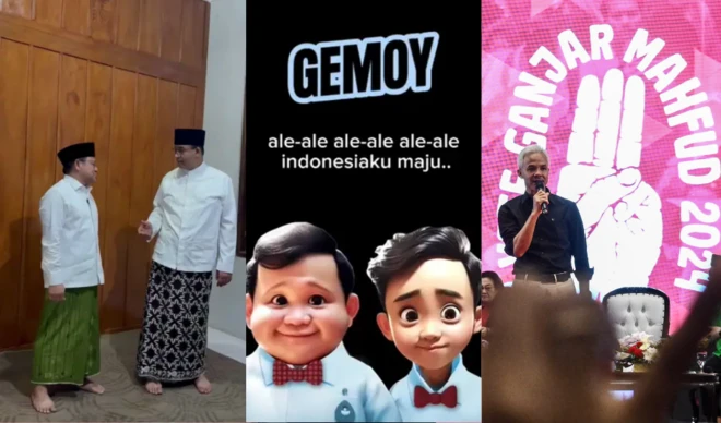 Mulai dari selepetan sarung, julukan gemoy, hingga salam tiga jari, masing-masing capres memiliki cara unik untuk berkampanye di media sosial