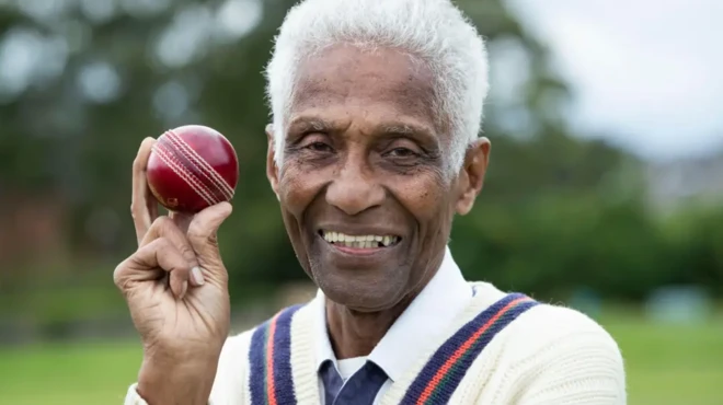 Fast bowler Cecil Wright took more than 7,000 wickets in a career spanning six decades
