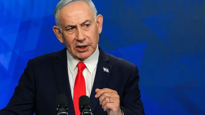 İsrail Başbakanı Binyamin Netanyahu Kudüs'te basın toplantısı düzenliyor. (15 Haziran 2026) 