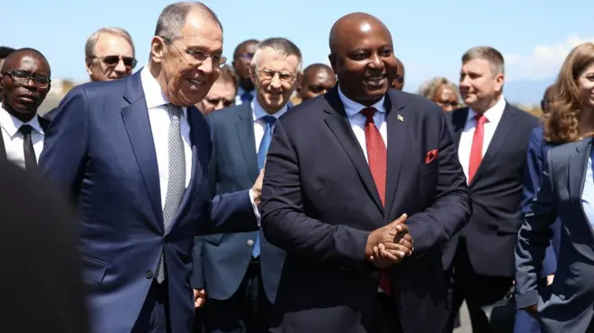 Sergei Lavrov na Albert Shingiro i Bujumbura ku wa 30 Rusama 2023