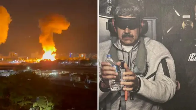 Imagen de Nicolás Maduro bajo custodia de las autoridades estadounidenses compartida en Truth Social