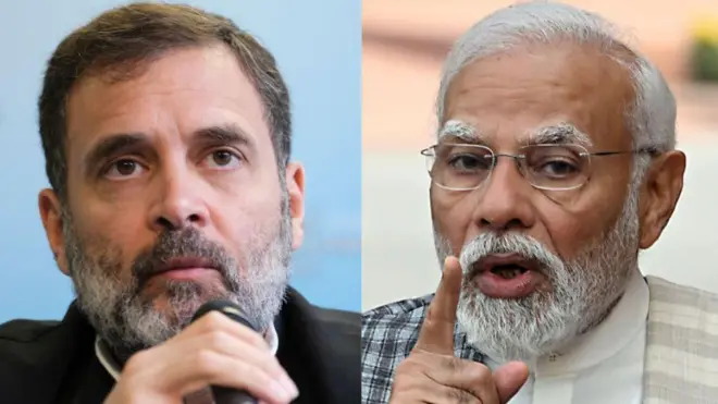 राहुल गांधी, नरेंद्र मोदी