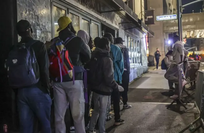 Migrants à New York