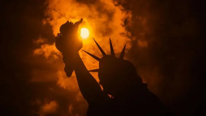 न्यूयोर्कबाट देखिएको सूर्यग्रहण