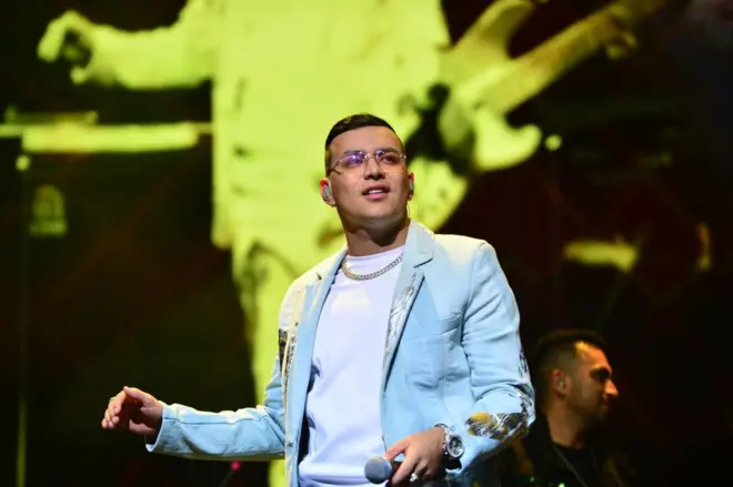 Yeison Jímenez durante un concierto en la ciudad de Miami en 2023