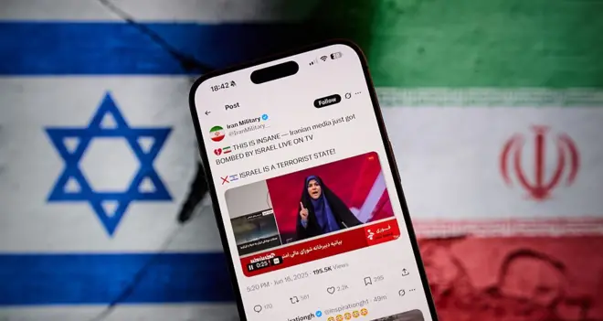 صورة لمنشور على حساب الجيش الإيراني عبر منصة إكس 