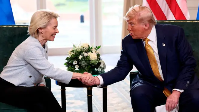 美國與歐盟7月27日宣布雙邊達成貿易協議