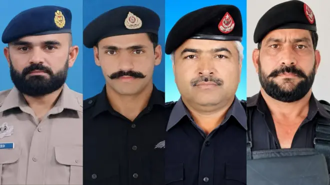 کبل پولیس سٹیشن میں ہلاک ہونے والے اہلکار ہاشم خان، امین اللہ، وطن خان، اور خالد