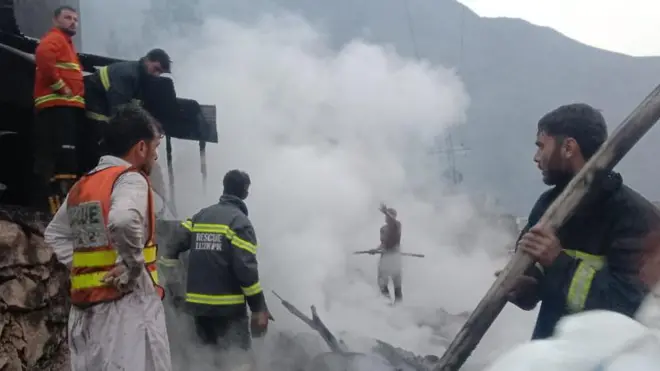 کوہستان میں آتشزدگی 