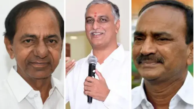 కేసీఆర్, హరీష్, ఈటల