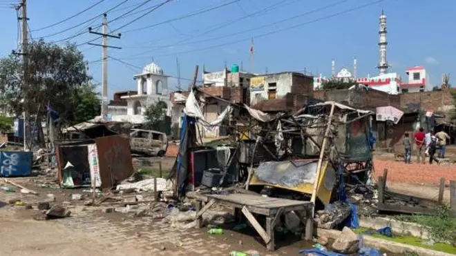 দাঙ্গার পর এলাকার অবস্থা