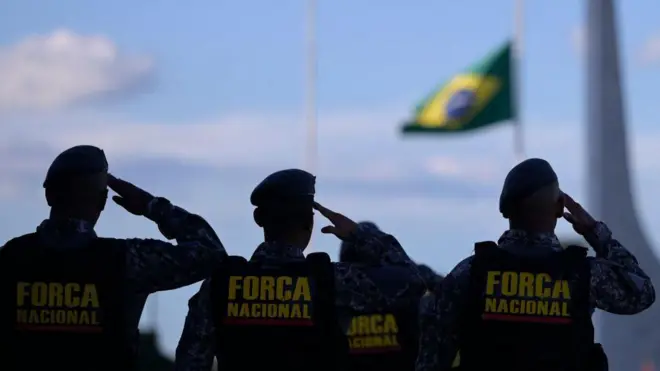 Integrantes da Força Nacional fazem a segurança da Praça dos Três Poderes após manifestação777 jogos online gratisapoiadores do ex-presidente Jair Bolsonaro777 jogos online gratisBrasília,777 jogos online gratis17777 jogos online gratisjaneiro777 jogos online gratis2023