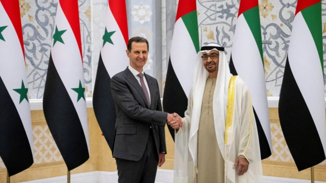 الأسد ومحمد بن زايد