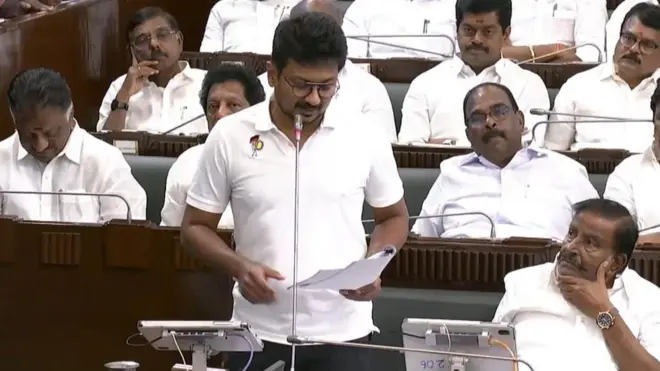 தமிழ்நாடு சட்டப்பேரவையில் ஆளுநர் உரை மீதான விவாதத்தில் பேசிய எதிர்க்கட்சி தலைவர் உதயநிதி ஸ்டாலின்.
