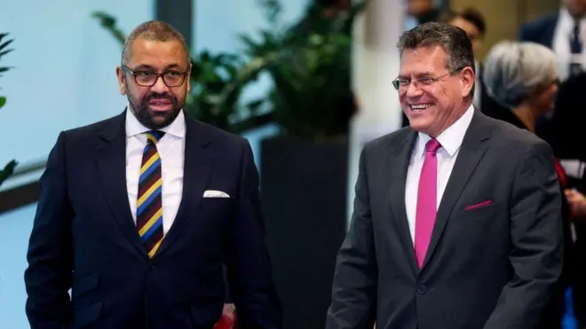 James Cleverly and Maros Sefcovic 