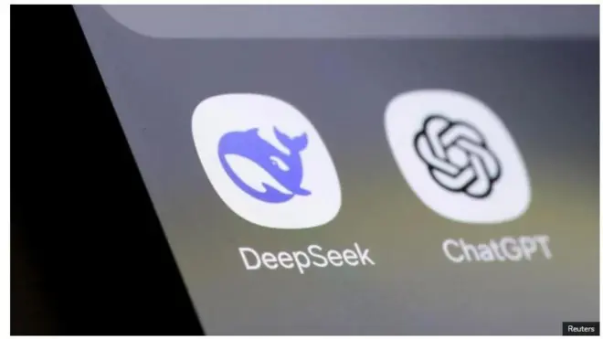 Aworan ẹka DeepSeek ati ChatGPT.