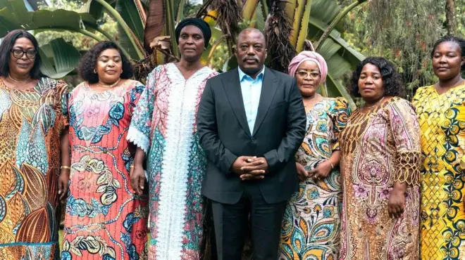 Joseph Kabila hamwe na bamwe mu bahagarariye abagore bahuye na we ku wa gatandatu w'icyumweru gishize