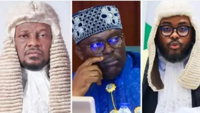 Rivers State Governor with Martin Amaewhule and Victor Oko Jumbo