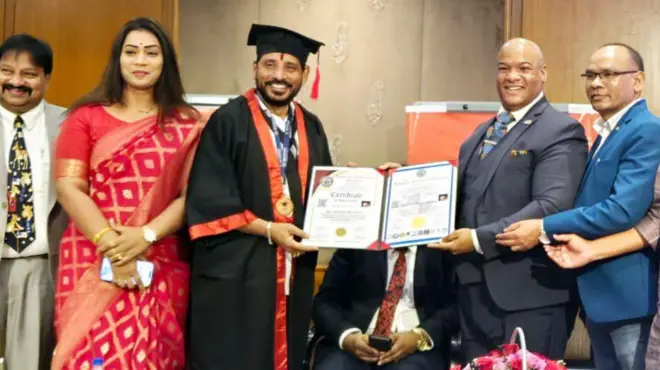 దువ్వాడ శ్రీనివాస్‌కు డాక్టరేట్