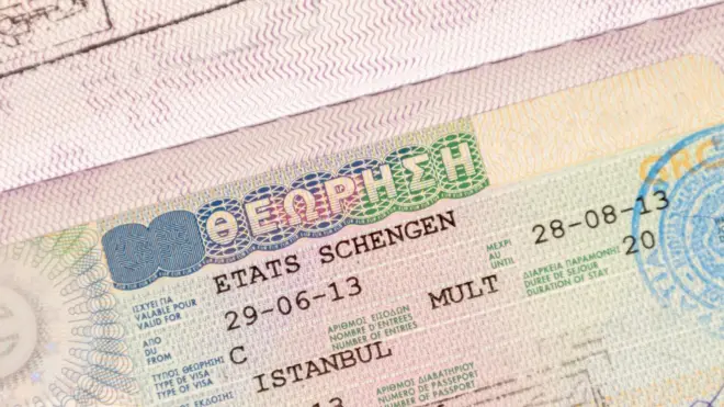 Türk pasaportunda Schengen vizesi