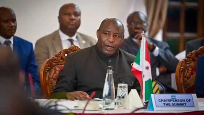 Perezida w'u Burundi Evariste Ndayishimiye mu nama ya EAC i Nairobi muri Kenya, ku itariki ya 5 Nzeri (9) mu 2023