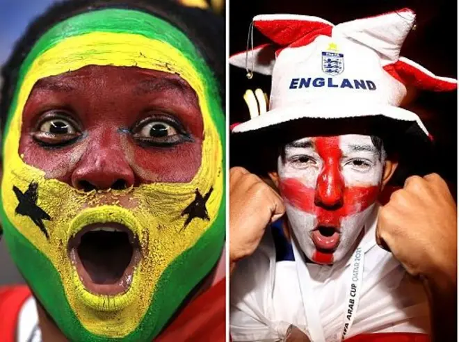Fans anglais et ghanéen