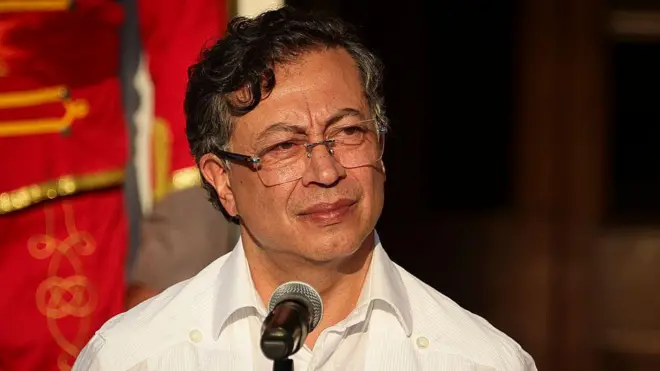 Gustavo Petro, fotografiado durante su más reciente visita a Caracas en abril de 2026.