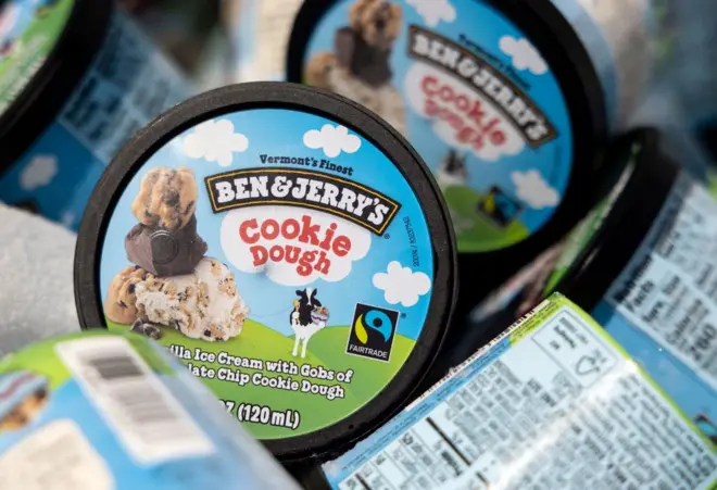 Potes de sorvete da marca Ben&Jerry's