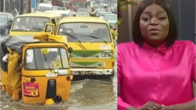 Aworan Funke Akindele ati ẹkun omi