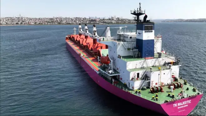 سفينة تحمل حبوبا