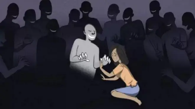 Ilustrasi kekerasan seksual pada anak.