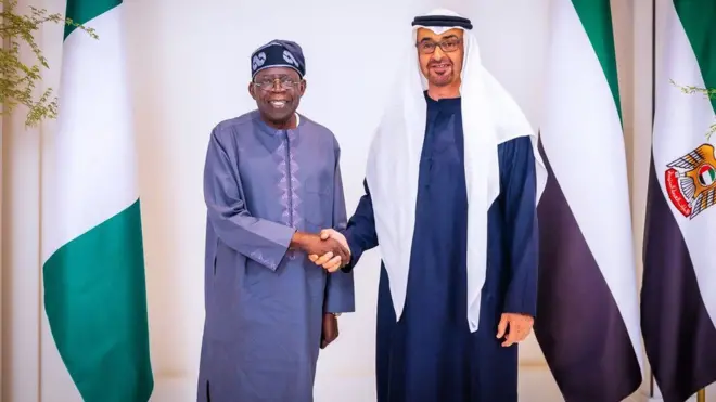 President Bola Tinubu and President Mohamed bin Zayed Al Nahyan