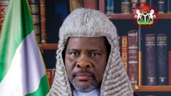 Who be Justice Ugo and na true say im resign from di panel wey go decide Tinubu fate?