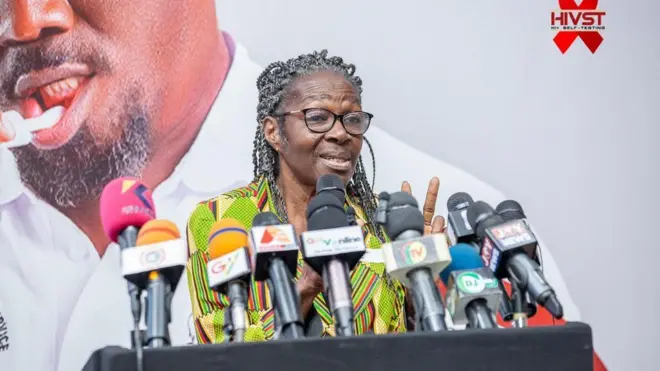 Elsie Ayeh, president of network of persons living wit HIV