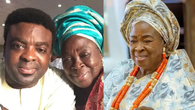 Kunle Afolayan ati mama rẹ to doloogbe