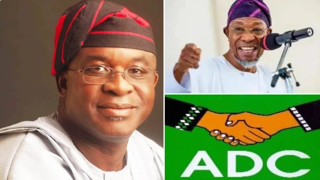 Aworan David Mark ati Rauf Aregbesola