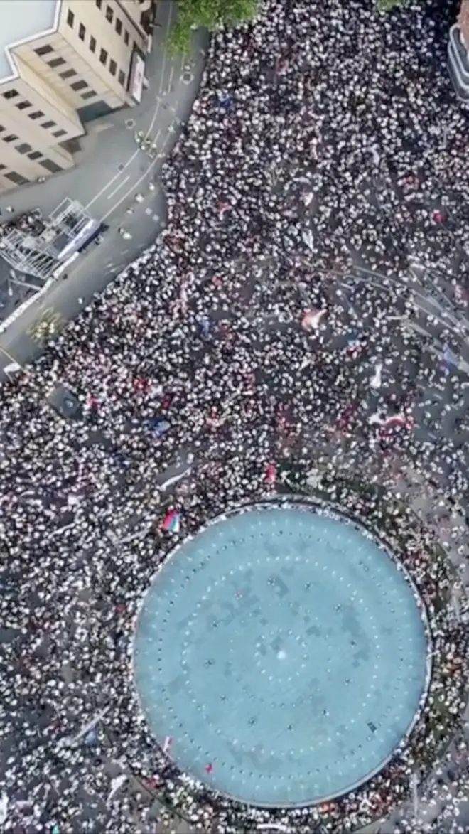 Studentski protest: Slavija iz vazduha