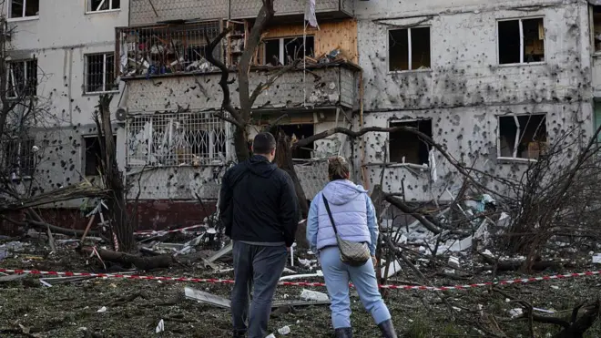 Руйнування в Києві після російської атаки