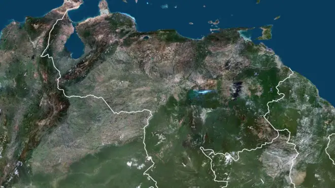 Venezuela vista desde el espacio.
