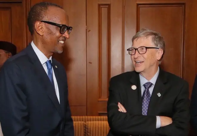 Perezida Paul Kagame na Bill Gates mu 2019